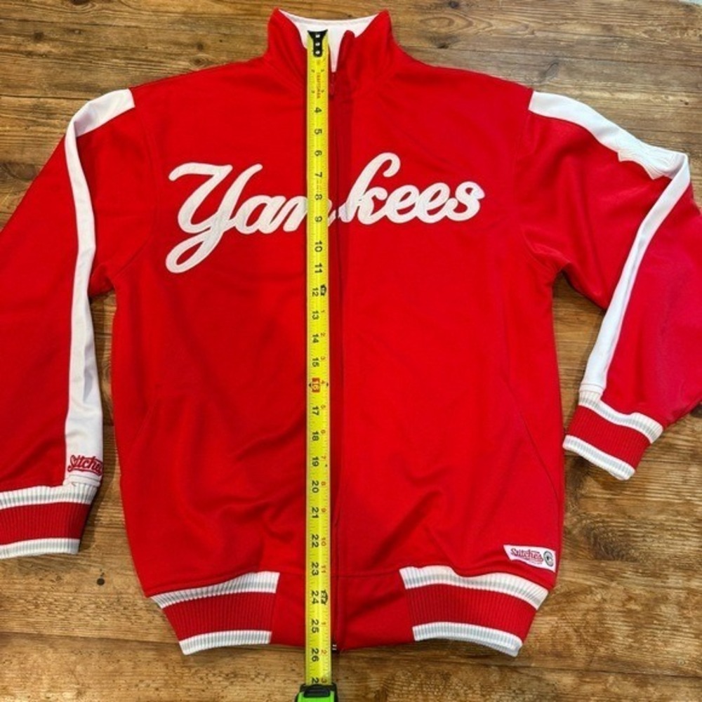 Stitches MLB NY Yankees Full Zip Track Jacket Red Unisex Women's L Men's S EUC - Picture 12 of 14